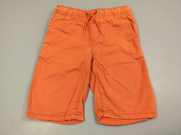 Short chino orange taille élastique 100% coton