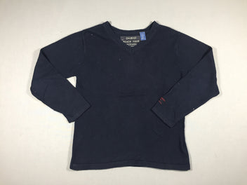 Pull bleu marine col V