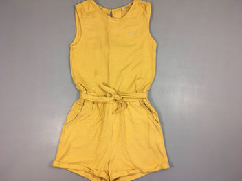 Combishort molleton jaune à revers