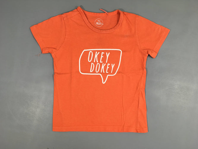 T-shirt m.c orange Okey, moins cher chez Petit Kiwi