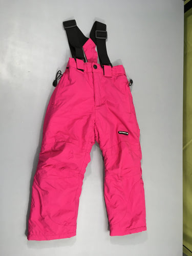 Pantalon de ski rose à bretelles amovibles Snowpeak, moins cher chez Petit Kiwi