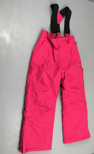 Pantalon de ski rose Trespass TP50 à bretelles amovibles-Légèrement taché bas jambe gauche, moins cher chez Petit Kiwi