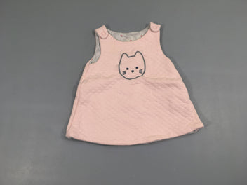 Robe s.m molleton matelassé rose chat