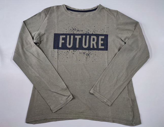 T-shirt m.l kaki "Future", moins cher chez Petit Kiwi