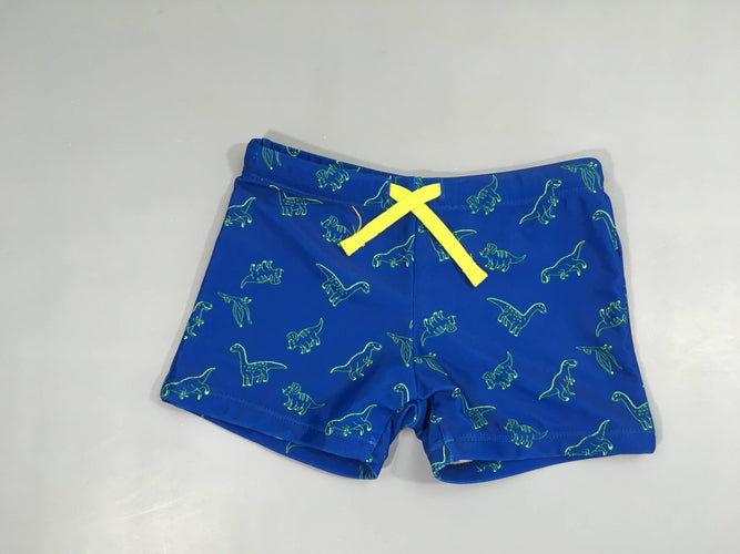 Maillot Boxer bleu Dinos jaunes, moins cher chez Petit Kiwi