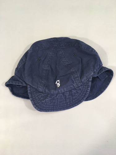 Casquette souple  bleu foncé, légèrement boulochée, moins cher chez Petit Kiwi