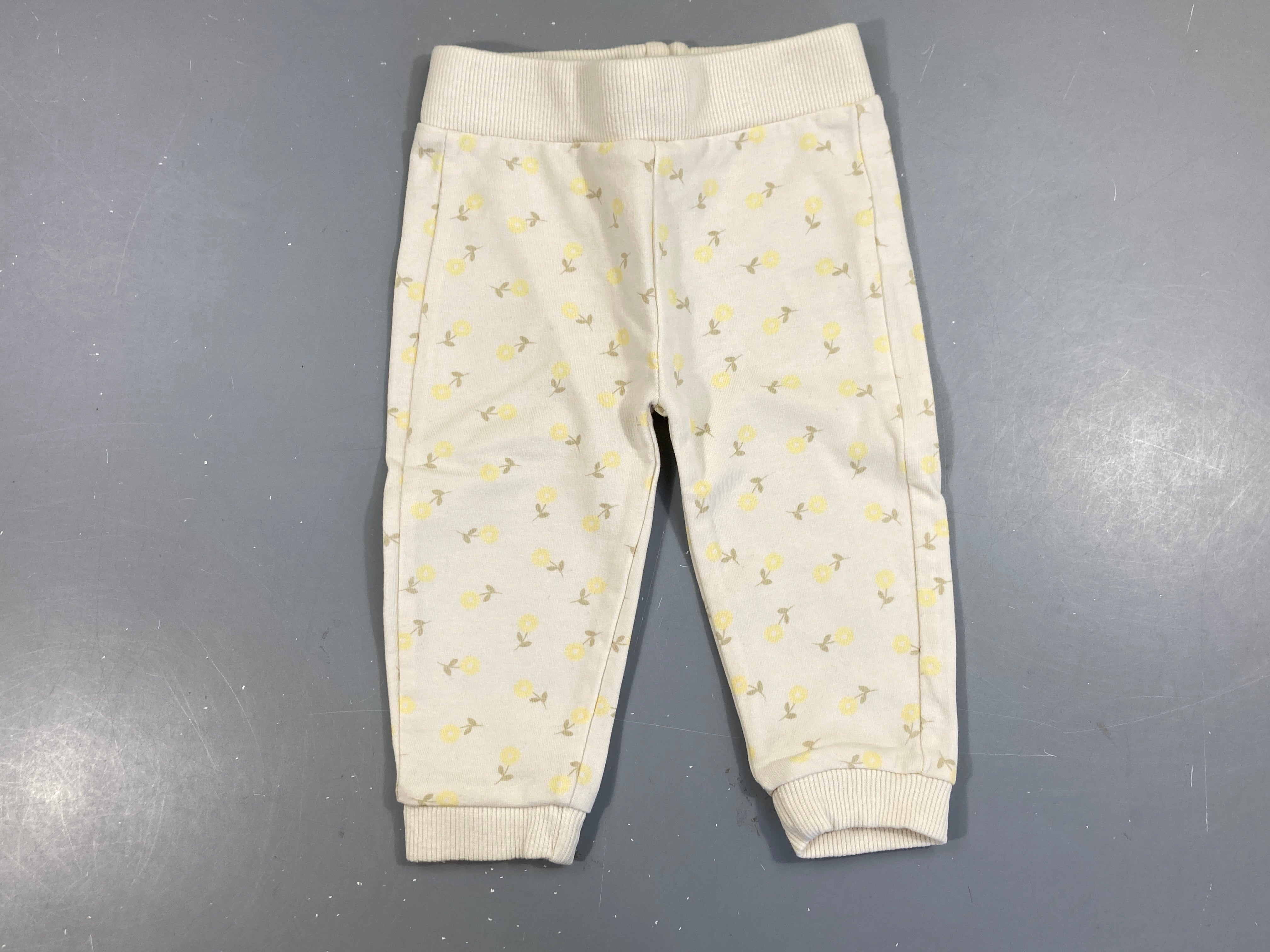 Pantalon jersey écru citrons