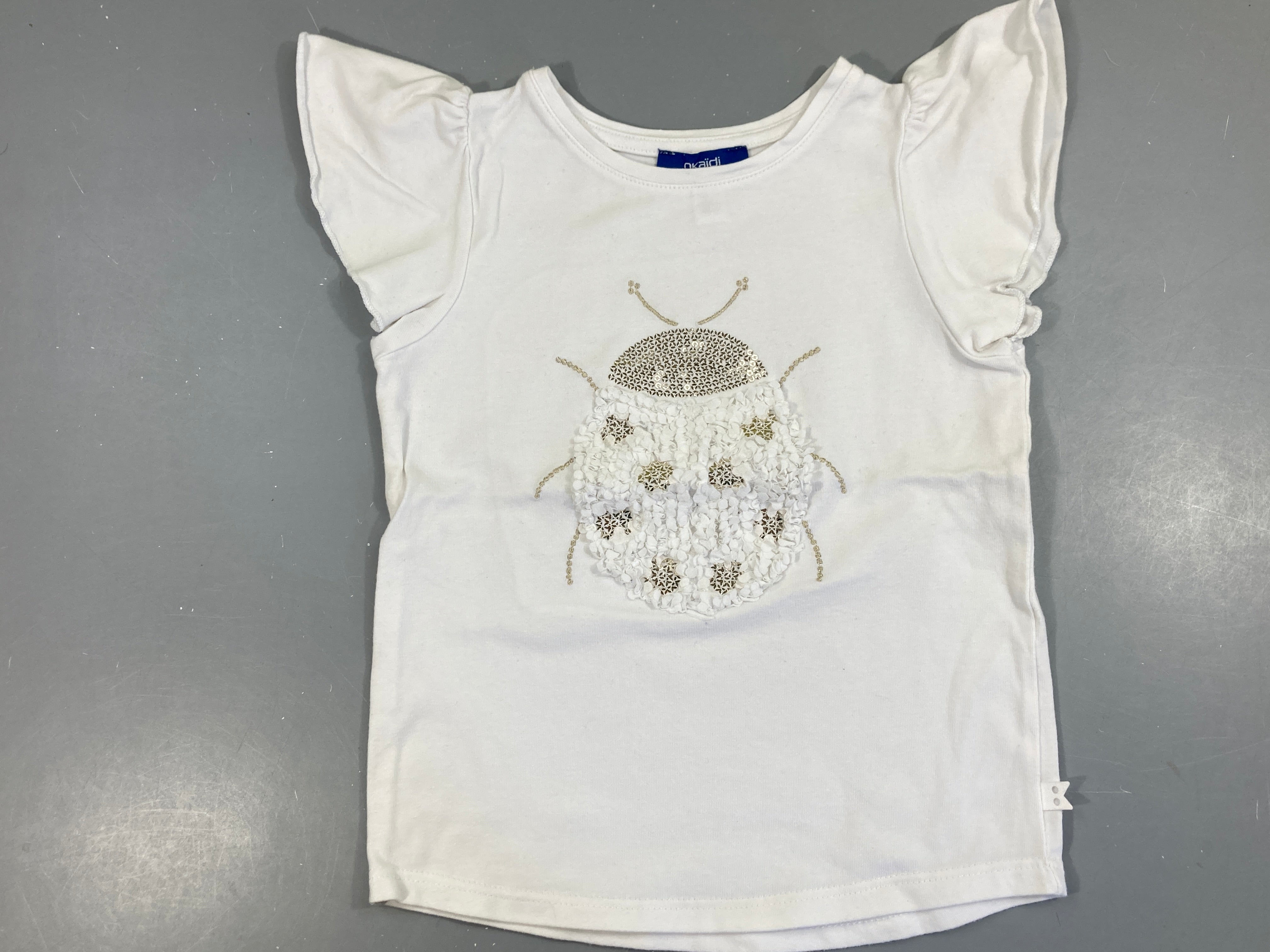 T-shirt m.c blanc coccinelle blanche sequins tulle