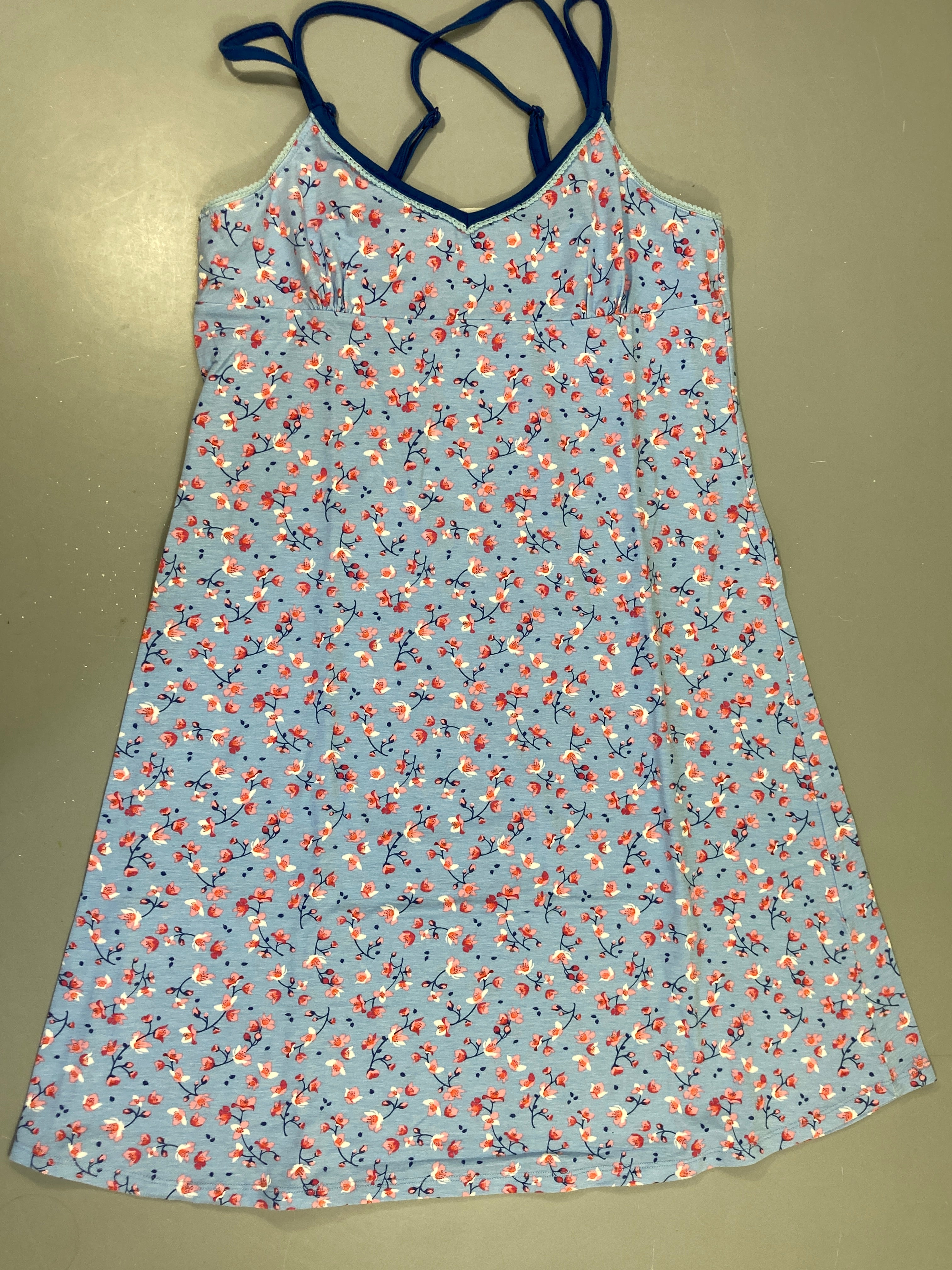 Robe de nuit s.m bleue fleurie