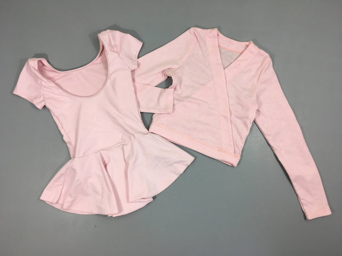 Maillot de danse + cache-coeur rose, moins cher chez Petit Kiwi