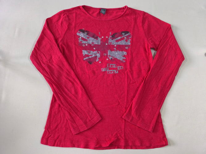 T-shirt m.l rouge papillon "Born to fly away", moins cher chez Petit Kiwi