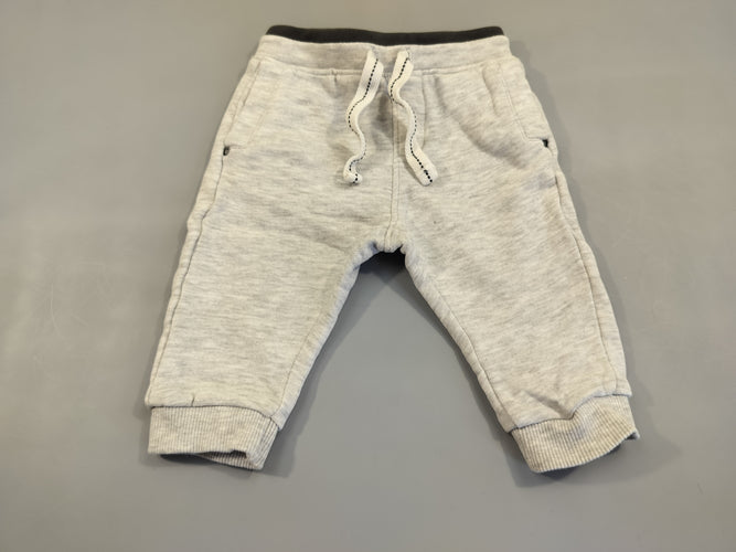 Pantalon gris clair flammé, moins cher chez Petit Kiwi