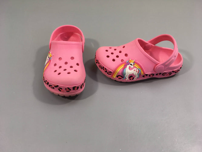 Sabots style crocs rose licornes, 26, moins cher chez Petit Kiwi