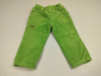 Pantalon velours côtelé vert