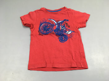 T-shirt m.c rouge avec moto