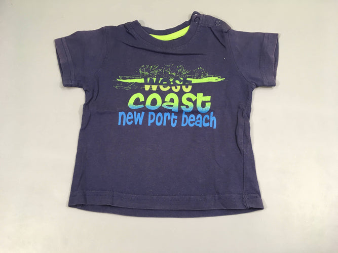 T-shirt m.c bleu marine , west coast, moins cher chez Petit Kiwi