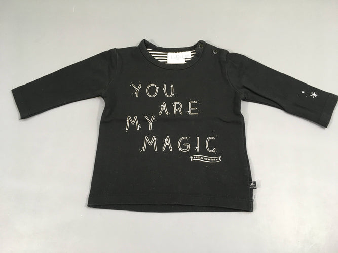 T-shirt m.l noir , you are my magic, Feetje, moins cher chez Petit Kiwi