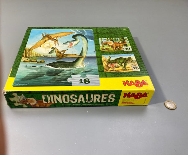 3 puzzles dino, +3a, moins cher chez Petit Kiwi