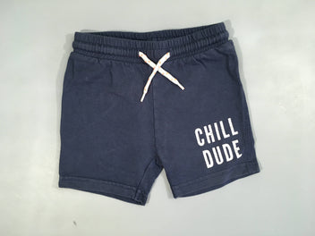 Short molleton bleu foncé Chill