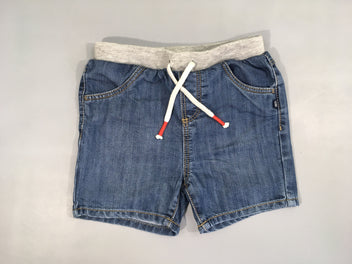 Short denim taille élastique ajustable