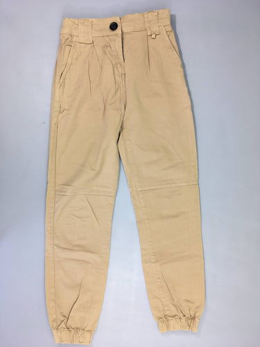 Pantalon beige taille et chevilles élastiques 34, moins cher chez Petit Kiwi