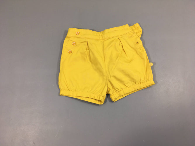 Short toile jaune texturé, moins cher chez Petit Kiwi