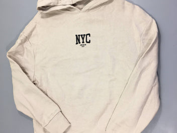 Sweat à capuche beige NYC