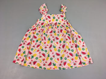 Robe m.c blanche fruits