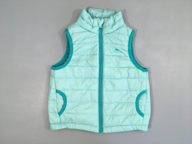 Body warmer vert rangeable dans la poche, moins cher chez Petit Kiwi