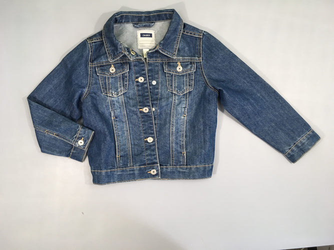 Veste en jean poches pressions, moins cher chez Petit Kiwi