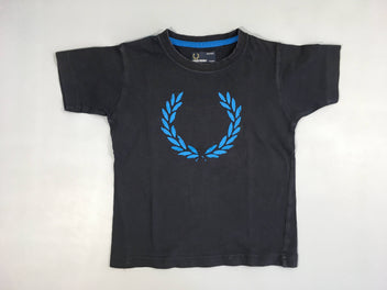 T-shirt m.c bleu marine épi (floc un peu usé) Fred Perr.y