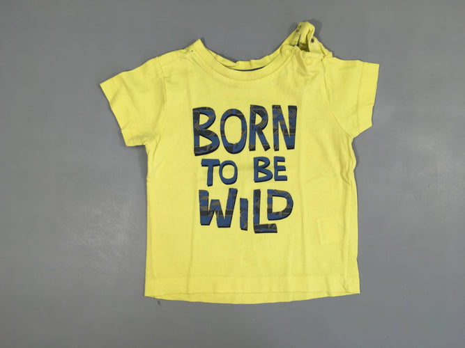 T-shirt m.c jaune Born, moins cher chez Petit Kiwi