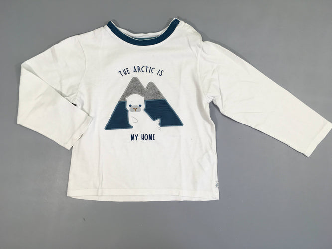 T-shirt m.l blanc Arctic ours, moins cher chez Petit Kiwi