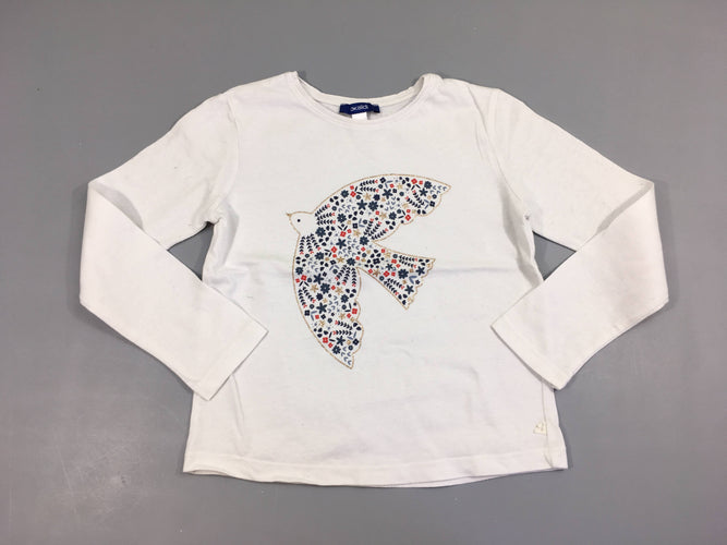 T-shirt m.l blanc oiseau, moins cher chez Petit Kiwi