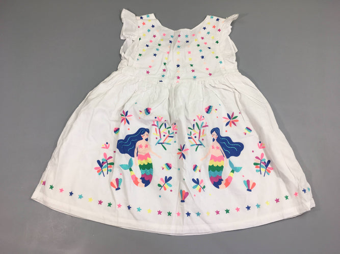 Robe m.c blanche sirènes, moins cher chez Petit Kiwi