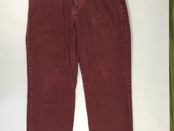 Pantalon velours côtelé bordeau 36