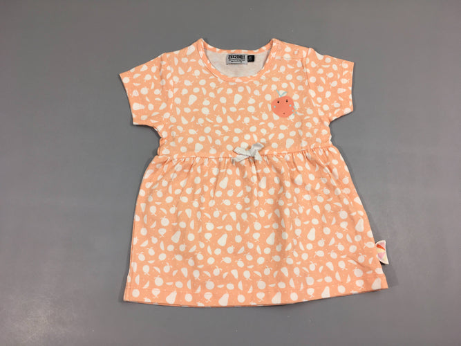 Robe m.c jersey saumon fruits, moins cher chez Petit Kiwi