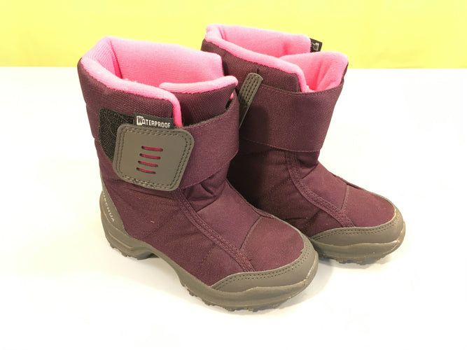 Bottes de neige mauve-rose Waterproff, moins cher chez Petit Kiwi