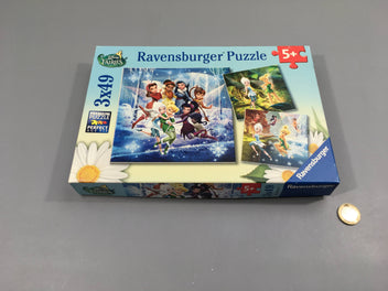 Complet 3 puzzles 49pcs fées disney