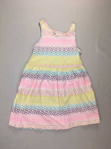 Robe s.m jersey blanc multicolore, moins cher chez Petit Kiwi