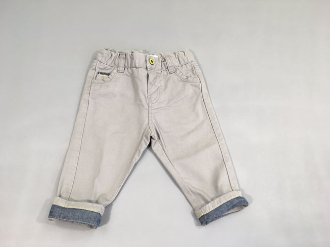 Pantalon gris revers, moins cher chez Petit Kiwi