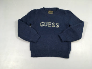 Etat neuf-Pull bleu foncé Guess minis sequins Laine?