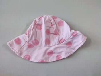 Chapeau rose clair pois roses foncés pour la piscine, 51 cm