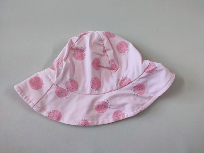 Chapeau rose clair pois roses foncés pour la piscine, 51 cm, moins cher chez Petit Kiwi