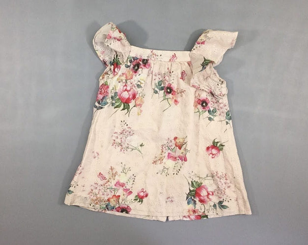 Robe m.c rose pâle ajourée fleurie, moins cher chez Petit Kiwi