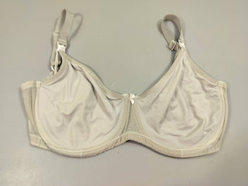 Soutien gorge d'allaitement gris clair avec armature 83% polyamide 17% élasthanne  95D