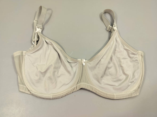 Soutien gorge d'allaitement gris clair avec armature 83% polyamide 17% élasthanne  95D, moins cher chez Petit Kiwi