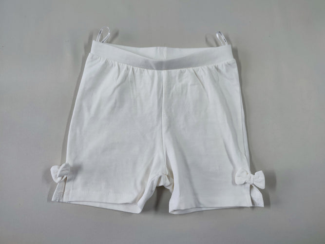 Short jersey blanc noeuds, moins cher chez Petit Kiwi