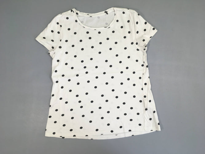 T-shirt m.c blanc pois, moins cher chez Petit Kiwi