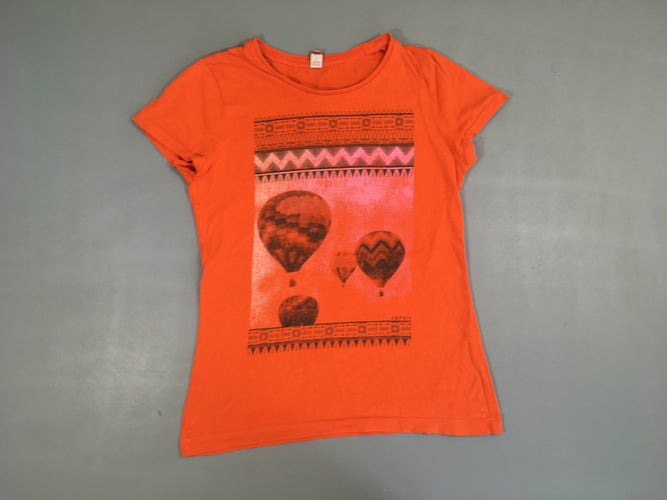 T-shirt m.c orange montgolfières, moins cher chez Petit Kiwi